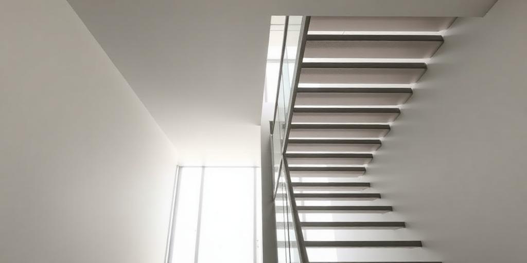 Architekturdetail einer Treppe in einem lichtdurchfluteten Büro